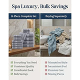 Luxury 16-Piece Bath Towel Set With Washcloths Included