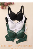 Elegant Womens Lace Bra Hollow Out Design Underwire Support Sexy Lingerie BH Tops Underwear  Plus Size A B C D E Cup