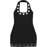 Summer Women's Fashion Dress Backless Hot Girl Sexy Slim Hip Cover Dress