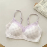 Elegant Summer Seamless Bra Small Breasts, Cooling Wireless Bralette Anti-Sagging, Breathable Comfort & Support Fixed Cup MOYISU