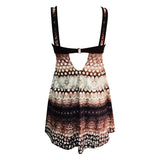 DEKA Women Plus Size Tankini Set Bikini Print Swimwear Brazilian Monokini Swimsuit Bodysuit Vintage Retro Bathing Suit