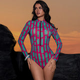 Sexy Mesh Swimsuit 2026 Tren Fashion High Waist Surfing Belly Control Swimwear 2pcs Outfits Long Sleeve Top Long Pant Cover Up