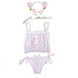 Sexy Cosplay Costume Maid Outfits Exotic Bodysuit Clothing Lolita Bra and Panty Set Stockings Anime Bikini Set Kawaii Girls