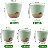 NBVCX Self Watering Plant Pots With Drainage Saucers Indoor Outdoor