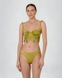 Fashion Leaf Applique Biquini With Shorts Set Women Swimsuit Elegant Mujer Bow Kont Bikini Swimwear Lady Bathing Suit Beachwear