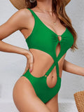 2026 Cut Out Ztvitality Swimsuit One Piece Solid Hollow Out Swimwear Women Bathers Bathing Swimming Swim Suit Female Beach Wear