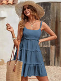 Solid Color Dots Spaghetti Strap Mini Dresses Women Bowknot Leace-up Backless Short Dress Summer Beach Vacation Vestidos Female