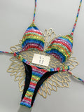 2026 Letters Print Colorful Micro Mini Thong Bikini Women Swimwear Female Swimsuit Two-pieces Bikini Set Bathing Suit Swim Lady