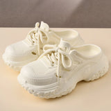 2026 New Leisure Platform Clogs For Women Men Summer Street House Shoes Soft EVA Lace-up Style Slippers Couples Beach Sandals