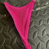 DEKA Sheer Mesh Mini Micro Bikini Set for Ladies Simple Transparent Swimsuit Strap Sensual Lingerie Beachwear Swimwear