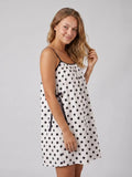2026 Summer Women's Loose Fit Cami Dress Spaghetti Strap Flowy Mini Dress Dot/Striped Party Bohemian Holiday Sundress