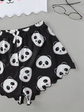 Summer Sleepwear Women's 2pcs Cute Soft Comfy Panda Print Sexy Sleeveless Shorts Homewear Pajama Set Loungewear