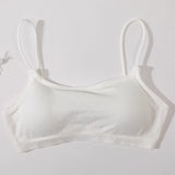 Women Low Back Crop Top Push Up Bras Seamless Underwear Thin Strap Camisole Sexy Lingerie Female Backless Bralette Tanks Top