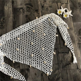 7 Colors Hollow Out Crochet Knitted Sarong Pareo Beach Cover Up Cover-ups Beach Dress Beach Wear Beachwear Female Women V7010