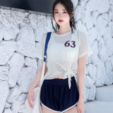 New High-end Split Swimsuit with Sports Style and Flat Angle Pants for Slimming and Vacation Swimsuits Cross-border