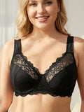Bras For Womens Lingerie BH Tops Elegance Lace Bras Sexy Underwear Underwire Support Plus Size Brassiere Leisure A B C D E Cup