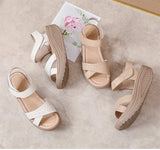 Women Comfortable Sandals Wedges Platform Ankle Strap Casual Orthotic Walking Sandals Orthopedic Arch Support 5cm heel