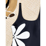 S - XL 2026 Flower Printed High Leg Cut Women Swimwear One Piece Swimsuit Female Monokini Padded Bather Bathing Suit Swim V8231