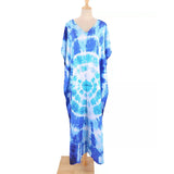 2026 New Colorful Kaftan Tunic Beach Dress Beach Wear Beachwear Beach Cover Up Cover-upsLoose Maxi Dress Female Women V4428