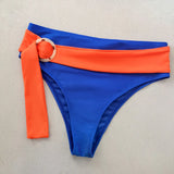 Solid Color Patchwork Bikini Set Adjustable Waist Belt 2 Piece Swimsuit for Women V-neck Halter Backless Beach Bathing Suit 2026