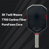 Azgairit Plaid Style Pickleball Paddle Foam Core TPU Power Ring