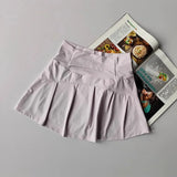 Women's High-Waisted Sports Short Skirt Anti-Glare A-Line Yoga Pants Skirt with Inner Lining for Fitness Cool Design