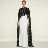 Women's Sheer Chiffon Cape Bat Sleeve Floor Length Shawl Elegant Cover Up Tops Party Evening Cape Blouse f