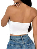 Pure Desire Casaul Style Sexy Strapless Off-the-shoulder Vest Girl Fishbone Corset New Wrap Chest Corset Hollow Out Elegant GTGD
