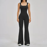 Slimming Yoga Jumpsuits Women Hollow Out Ruffles Backless Sportswear Fitness Back Hip-Lifting Leggings One-Piece Gym Bodysuits