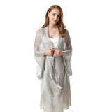4 Colors Shawl Solid Swimsuit Bikini Cover Up Women Hollow Fringed Cardigan Bright Silk Cape Bathing Suit Cover Ups for Swimwear