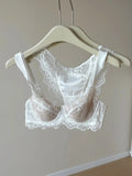 Minimizer Bra Set for Large Bust with U-Back | French Lace Deep V Push Up Anti-Sagging | Women's Sexy Summer Underwear MOYISU AB
