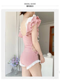 Female One-piece Swimsuit, Cute Girl, Conservative Coverage, Slimming Effect, Instagram Style New Vacation Hot Spring Swimsuit
