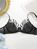 Beautiful Women's Pink and Black brassiere Lace Sexy Lingerie Set Pull Up Bra 2024 New fashionable Women's Clothing