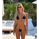 Micro Bikinis 2026 Push Up Swimsuit For Women Sexy Swimwear Brazilian Bikini Set Solid Halter Biquini Summer Beachwear