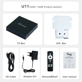 Smart TV Box IPTV 4K Android 13 Bluetooth 5.2 Wifi6 2GB16GB Google TV APP Netflix  Media Player support Spanish,French,Russian