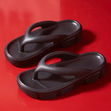 Thick Sole Wedges Flip Flops For Women 2025 Summer Clip  Platform Sandals Woman Non-slip Beach Slippers Girls Outdoor Slides