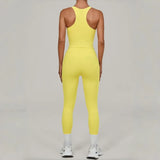 Women's Seamless Yoga Sets Sports Fitness Beauty Back Vest Hip-lifting Pants Slim-fit Suits Running Workout Gym Training Sets