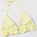 3 Pieces Solid Bikini 2026 Women & Beach Skirt Swimwear Female Halter Swimsuit Beachwear Bathers Bathing Swimming Swim Suit