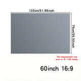 Simple anti glare screen, 60-110 inches, no need to drill holes for installation, high-definition 4K projection screen