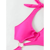 2026 Sexy Halter Asymmetric One Shoulder One Piece Swimsuit Women Swimwear Female Bather Bathing Suit Swim Lady Monokini V2660