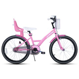 Joystar Kids Bike For Girls With Training Wheels Doll Seat