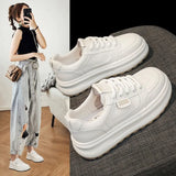 New Casual Flat Shoes Summer Running Shoes Women's Vulcanized Shoes Flat Lightweight Lace-up Fashion Lace-up Vulcanized