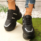 Chunky Platform Sports Sneakers Women Fashion Lace Up Thick Bottom Vulcanized Shoes Woman Plus Size 42 Non Slip Sport Shoes