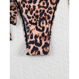 With Skirt Leopard Halter Bikini Female Swimsuit Women Swimwear Frilled Bather Bathing Suit Swim Three-pieces Bikini set K8068