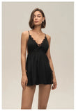 Plus Size 3XL -5XL Female Nightgown Chemise Sleepwear Sexy Intimate Lingerie Backless Nightdress Silky Satin Homewear Loungewear