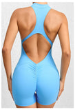 Women Yoga V Backless Jumpsuit Workout Bodysuit Sleeveless Gym Bodycon Sportswear Fitness Yoga Suit One Piece Outfit