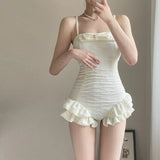 Cute and Conservative Swimsuit for Women, Covering The Belly and Slimming, Gathering Hot Spring Vacation, Fashionable Swimsuit