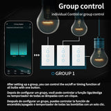 TNCE Tuya US Switch wifi zigbee, 1/2/3/4 gang, No-Neutral/Wire LED light control Wall Button, smart voice with Alexa Google Home