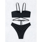 S - XL Cut Out Scrunch Butt Bikini Female Swimsuit Women Swimwear Two-pieces Bikini set Brazilian Bather Bathing Suit Swim K7300