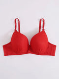 Beautiful Design Sexy Red Underwear Lace Underwire Back Buckle Bras Crop Top Shapewear Plus Size Women's Clothing A5100